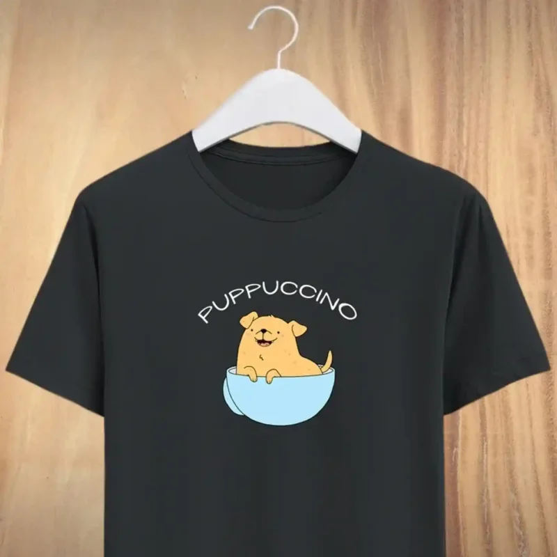 39 Puppicino 39 Multi Coloured Round Neck T Shirts