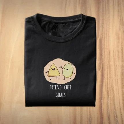 Friend Chip Goals Unisex Round Neck T Shirt