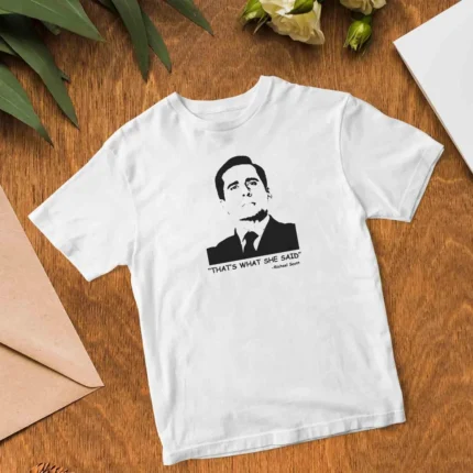 Printed Round Neck White T Shirts